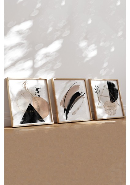 Ahşap Çerçeveli Mdf Kare Tablo Seti Salon ve Oturma Odası Için KR4023 23 x 23 fiyatları