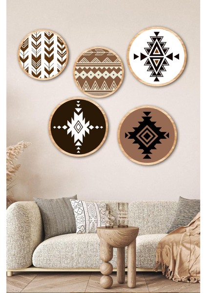 Dekorize Mdf 5 Parça Çerçeve Görünümlü Tablo Set 5012 50 x 70