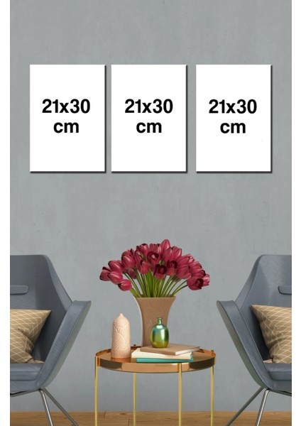 Dekorize Mdf Tablo Seti 3 Parça 3 mm - Roket Salon Oturma Yatak Odası Için Duvar Dekoru 21x30 fırsatları