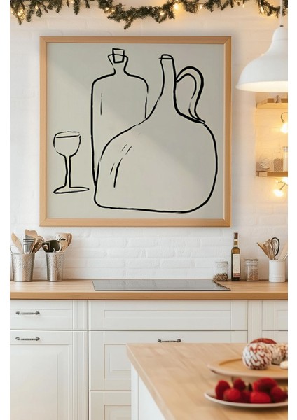 Ahşap Çerçeveli Mdf Kare Tek Tablo (Kendi Tablo Setinizi Oluşturacağınız Liste) MUTFAK03 23 x 23 Çerçeveli TX1192 fırsatları