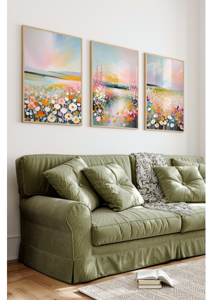 Ahşap Çerçeveli Mdf Tablo Seti Matisse, Bohem, Kusama Salon ve Oturma Odası Için ÇT3076 23 x 32 fiyatları