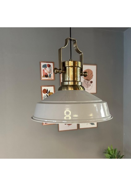 Carmelo Gri Renk Asaletli Tekli Avize Silindir Eskitme Başlık Sarkıt Lamba Salon Aydınlatma fiyatları