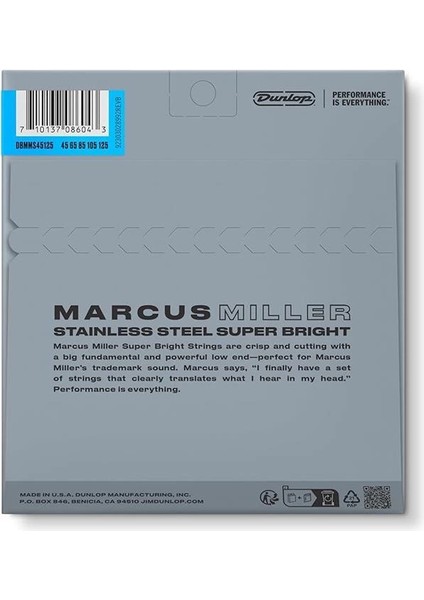 DBMMS45125 Marcus Miller Super Bright Bas Gitar Teli (45-125)