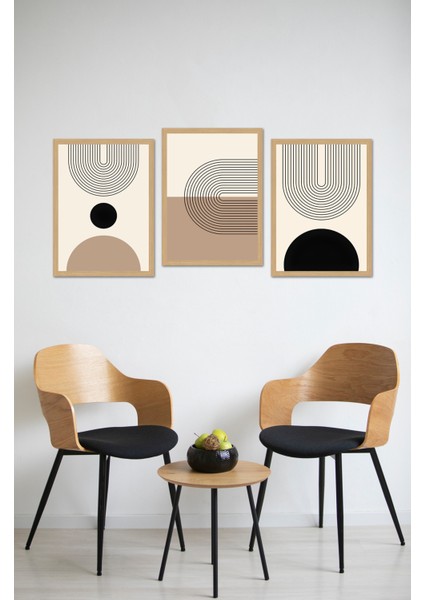 Dekorize Mdf Tablo Seti 3 Parça 3 mm - Salon Oturma Odası Için Bohem Duvar Dekoru 3042 13 x 17