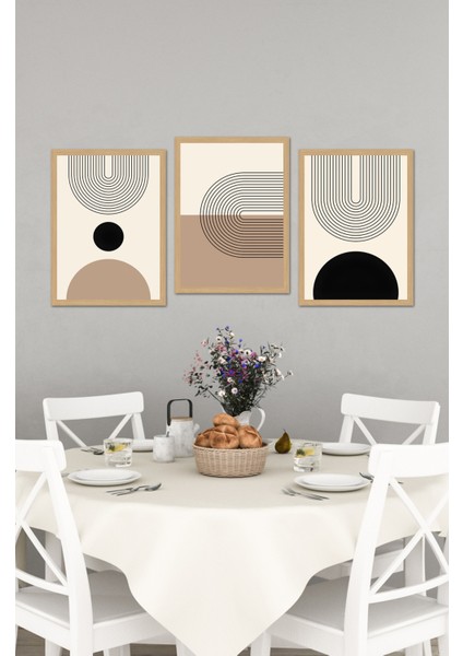 Dekorize Mdf Tablo Seti 3 Parça 3 mm - Salon Oturma Odası Için Bohem Duvar Dekoru 3042 13 x 17 fiyatları