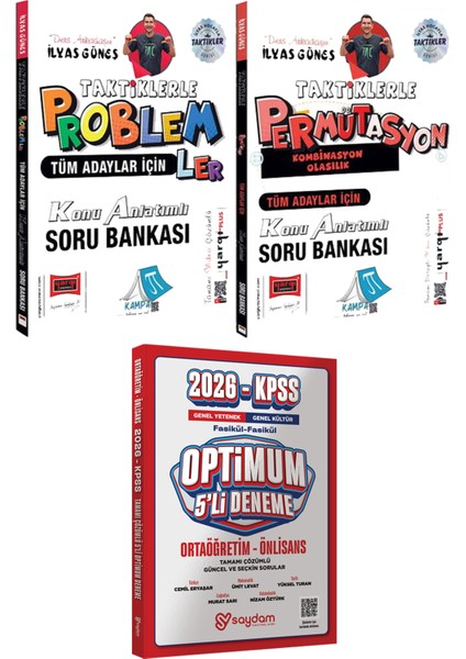 Taktiklerle Problemler Permütasyon Kombinasyon Olasılık Ilyas Güneş - Optimum 5 Deneme