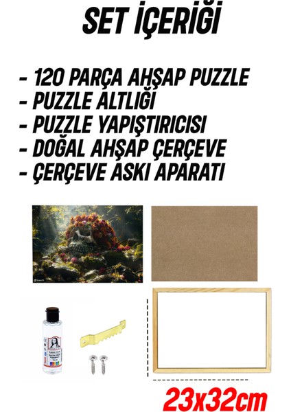 Ahşap Çerçeveli Puzzle - Tablo Hthp - 010 23 x 32 120 Parça modelleri