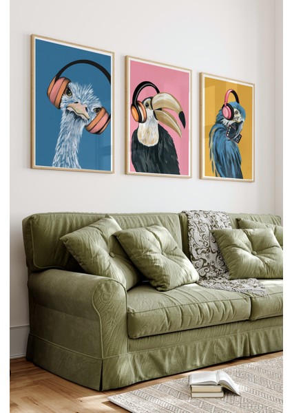 Ahşap Çerçeveli Mdf Tablo Seti Matisse, Bohem, Kusama Salon ve Oturma Odası Için ÇT3063 23 x 32 modelleri