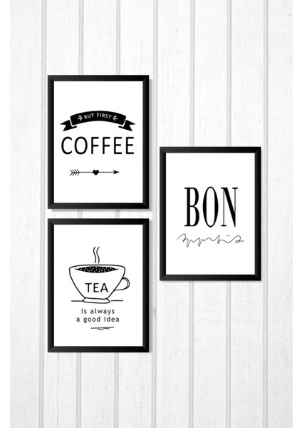 Dekorize Mdf 3 Parça Çerçeve Görünümlü Mutfak&kafe Için Tablo Seti Çerçeve Görünümlü 3037 13 x 17 fiyatları