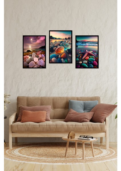 Notpa 3'lü Düşler Sahili Tablo Seti Set 2 13 x 17