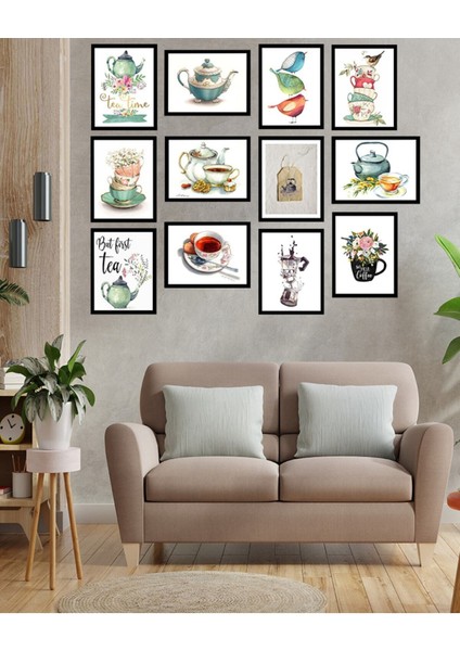 Dekorize Mdf Tablo Seti 12 Parça 3 mm - Mutfak Salon Oturma Yatak Odası Için Duvar Dekoru 13 x 17