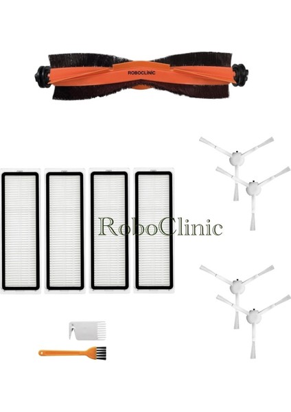 Xiaomi Robot Vacuum X10+ (Plus) / X20+ (Plus) Robot Süpürge Uyumlu Yedek Fırça, Hepa Filtre - 11 Parça