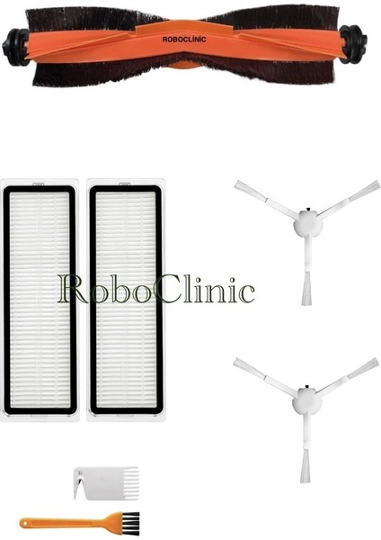 Xiaomi Robot Vacuum X10+ / X10 Plus Yedek Ana Fırça, Yan Fırça, Hepa Filtre - 7 Parça