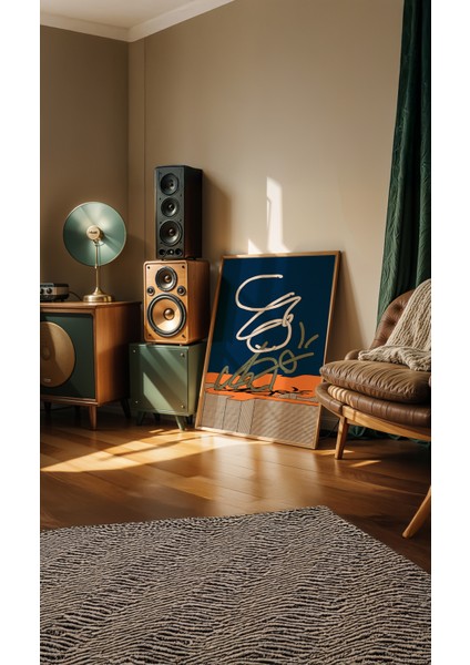 Desert Lines Poster - Doğal Ahşap Çerçeveli Tablo fiyatları