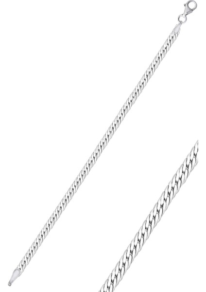 925 Ayar Gümüş Oksitli Balık Sırtı Modeli Erkek Bileklik SGTL13111RODAJ