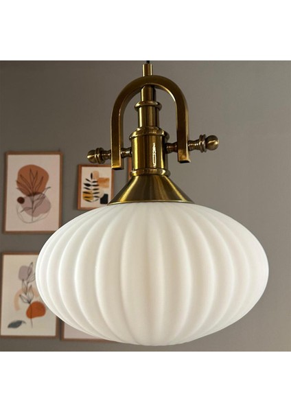 Carmelo Beyaz Tekli Avize Eskitme Ince Başlık Retro Sarkıt Lamba Restoran Salon Aydınlatma fırsatları