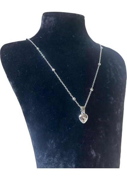 1556 Dorika Zincirli Kalp Model Kolye