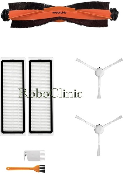 Xiaomi Robot Vacuum X10+ (Plus) / X20+ (Plus) Robot Süpürge Uyumlu Yedek Fırça, Hepa Filtre - 7 Parça