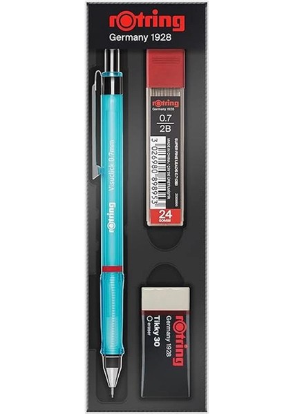 Visuclick Versatil Kalem 3’lü Okul Seti, Uçlu Kalem 0.7 Mm, 0.7 Uç 2b, Silgi Hediye - Mavi
