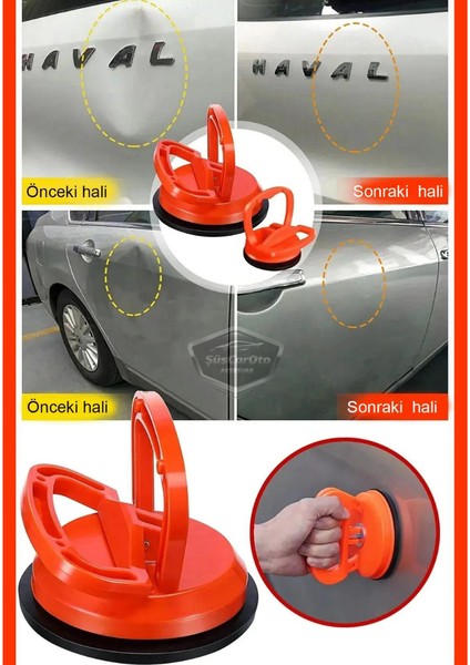 Oto Kaporta Vakumlama Göçük Çekme Düzeltme Aparatı Araç Boyasız Göçük Çektirme Vantuzu Ezik Düzeltme Büyük Boy ONF33