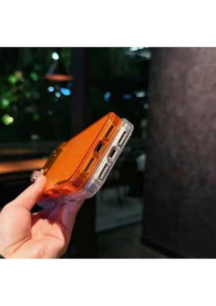 iPhone 17 Pro Max Kılıf Magsafe Wireless Şarj Desteği Şeffaf Kamera Buton Renkli Clear Crystal Dolgu modelleri