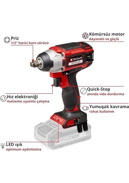 Akülü Darbeli Somun Sıkma Impaxxo 18/230 Power X-Change (Li-Ion, 18 V, 230 Nm, Kömürsüz modelleri