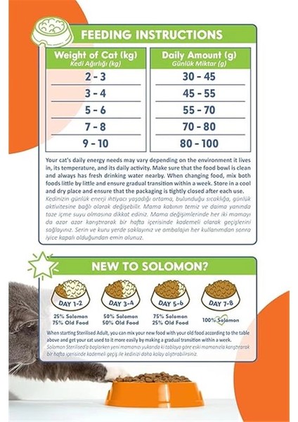 Kısırlaştırılmış Somon'lu Süper Premium Kedi Maması 1,5 kg - Hipoalerjenik - Düşük Tahıllı indirimleri