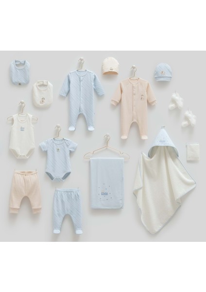 Basıc Erkek Bebek 14LÜ Hastane Çıkışı - Caramell - ZE2212 - Mavi - 0 - 3 Ay - ZE2212-MAVI-0 - 3 Ay Mavi