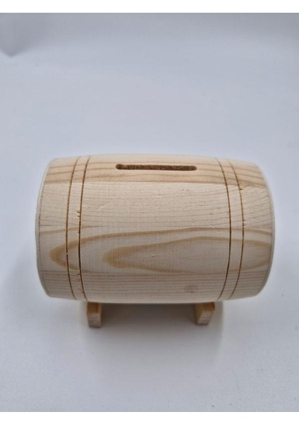 Ahşap Fıçı Şeklinde Kumbara (11 Cm) modelleri