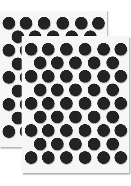 Pacific Yapışkanlı Yapıştırma Vida Tapası Lake Siyah 50 Adet Vida Kapatıcı (Tek Sayfa)