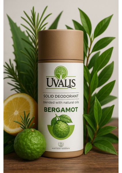 Uvalis Katı Deodorant Bergamot 80 ml – Doğal ve Alüminyumsuz
