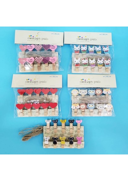 Ahşap Notluk Ipli Mandal ( Lisinya )