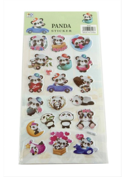 Buğz Panda Kabartmalı Sticker
