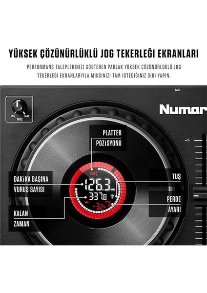 Numark Mixtrack Platinum Fx - 4 Kanal Dj Kontrol Cihazı, 24 Bit Ses, Kulaklık Çıkış, Ses Kartlı, 4