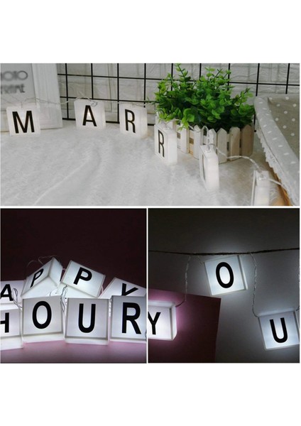 10&amp;apos;lu Lightbox Işıklı Harf Mesaj Panosu Dekoratif Harf Işık Zinciri (4887) fiyatları