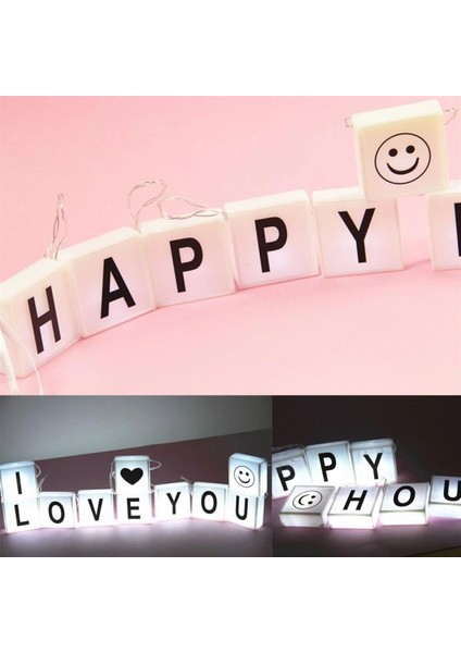 10&amp;apos;lu Lightbox Işıklı Harf Mesaj Panosu Dekoratif Harf Işık Zinciri (4887) modelleri