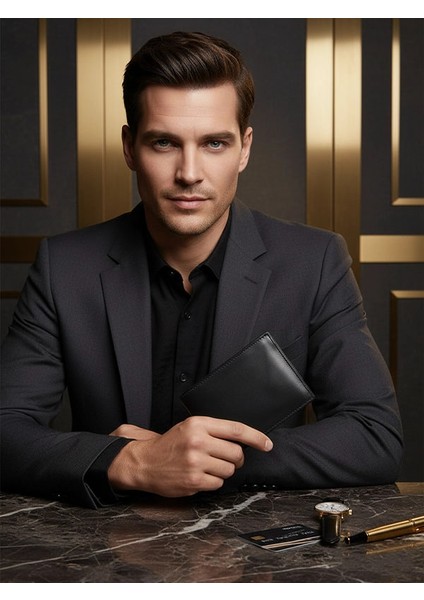 Deri Bozuk Para Cepli Erkek Cüzdan - Kartlık