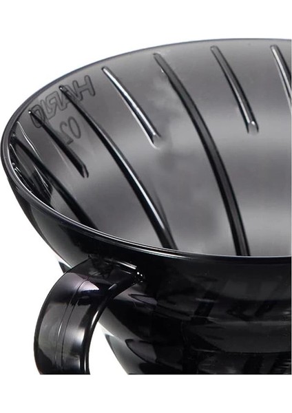 Hario V60 02 Plastik Dripper ve 40’lı Filtre Kağıdı Seti, Siyah Şeffaf