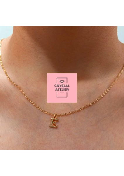 Altın Kaplama Üç Boyutlu Minimal E Harf Kolye – Kişiye Özel Baş Harf Kadın Kolye – Şık, Zarif ve Parlak Tasarım – Paslanmaz Çelik Gold Harf Kolye Hediye Seçeneği – 3 Boyutlu Harf Kolye fiyatları
