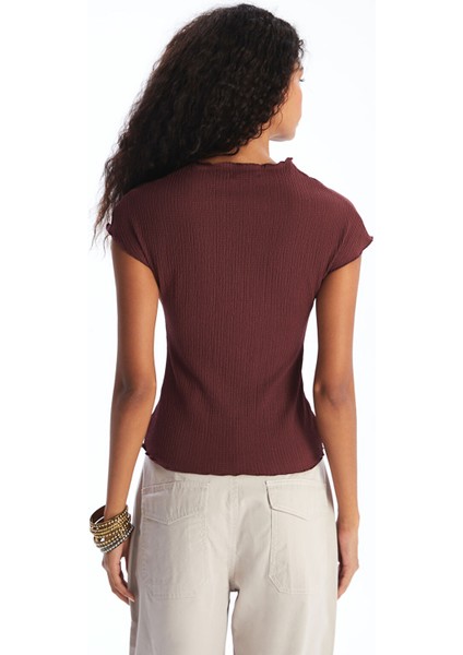 Yeni Sezon Dik Yaka Dokulu Kadın Body fırsatları