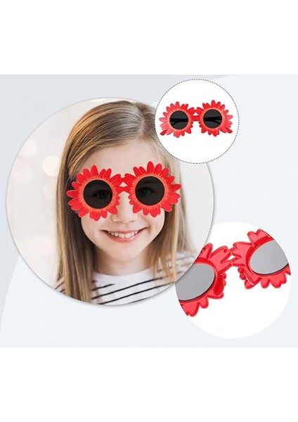 Kırmızı Renk Papatya Şekilli Parti Gözlüğü fiyatları