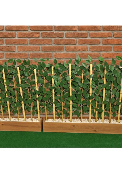 100 cm Yapay Benjamin Yaprağı ve Doğal Bambu Çubuk 10 Adet fiyatları