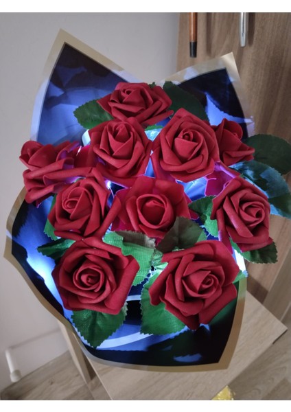 Ledli Kırmızı Gül Buketi fiyatları