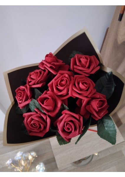 Ledli Kırmızı Gül Buketi modelleri