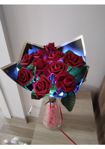 Ledli Kırmızı Gül Buketi fırsatları