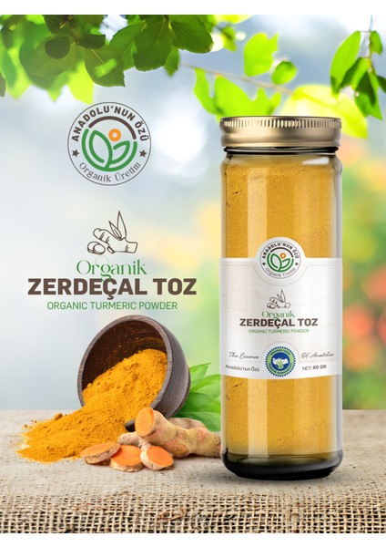 Organik Zerdeçal Toz 60 g | Doğal Altın Renk • Organik Sertifikalı | 2. Ürün 1 TL