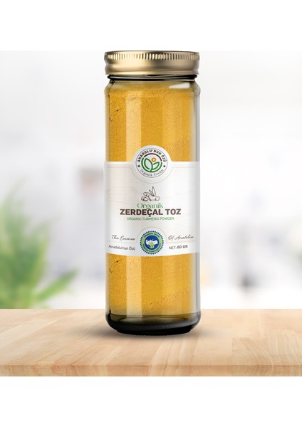 Organik Zerdeçal Toz 60 g | Doğal Altın Renk • Organik Sertifikalı | 2. Ürün 1 TL fiyatları