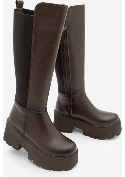 Kadın Kalın Dolgu Taban Günlük Çizme Ferlas