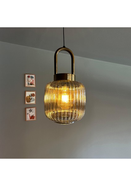 Bag Füme Cam Tekli Avize Eskitme Kilit Başlık Retro Sarkıt Lamba Restoran Salon Aydınlatma modelleri