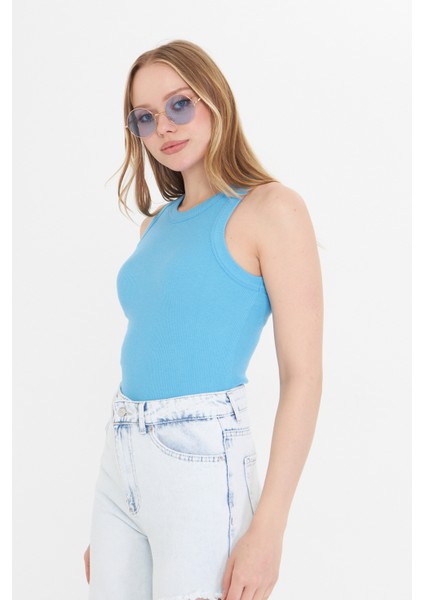 Lacivert Kadın Premium Doku Fitilli Pamuklu Atlet fiyatları